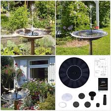 Solar Fountain Pump Feelle Solar Powered Floating Fountain Kit Solar Water Fountain For Bird Bath Pond Pool And Garden Decoration Solar Water Fountain Water Fountain Pumps Small Water Fountain