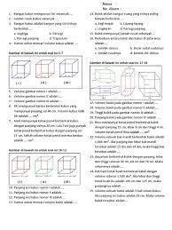 Volume sebuah balok adalah 5 kali volume kubus. Soal Latihan Kubus Dan Balok