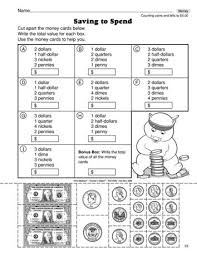 Saving To Spend Lesson Plans The Mailbox Math Worksheet Counting Coins Money Cards