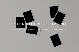 Polaroid Pile Mockup Psd Business Illustration Business Card Mock Up Pencil Illustration