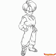 Beautiful dragon ball z coloring page : Coloring Pages Of Trunks In Dbz Coloring Home