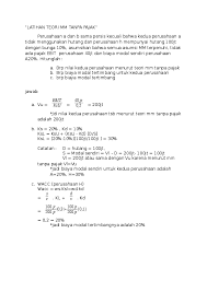 Maybe you would like to learn more about one of these? Contoh Soal Manajemen Keuangan 2 Struktur Modal
