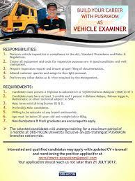 Through our network of inspection centres across the country, we carry out checks on commercial and private vehicles to make sure they comply with the relevant laws. Terkini Jawatan Kosong Puspakom Seluruh Negara Mobile