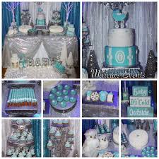 You will have no trouble finding things like tablecloths, napkins, candle sticks, garland and balloons in the right colors and on theme. Winter Wonderland Baby Shower Baby It S Cold Outside Winter Wonderland Baby Shower Winter Baby Shower Themes Christmas Baby Shower