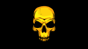 Dark, creepy, and a bit scary. 1920x1080 Gold Skull Dark Background 4k Laptop Full Hd 1080p Hd 4k Wallpapers Images Backgrounds Photos And Pictures