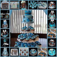 Blue And Brown Baby Shower Cakes Cupcakes And Chocolates By Simply Sweets Via Flickr Baby Shower Cakes Baby Shower Party Themes Baby Shower Decorations