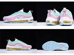 New Arrival Rushed Women S Nike Air Max 97 Pink White Yellow Green 921826 016 Nike Air Max 97 Nike Air Max Air Max 97