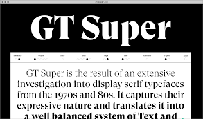 A curated gallery of beautiful fonts for creative designers. Gt Super Typeface Specimen And License Purchase