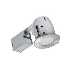 Globe Electric 4 Flush Round Trim Recessed Lighting Kit Brushed Nickel Tem