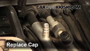 The low pressure with the blue cap, they are different sizes so you can't connect to the wrong one. How To Add Refrigerant To A 2005 2011 Audi A6 2008 Audi A6 3 2l V6