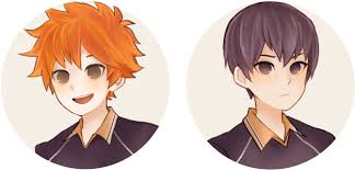They have been indexed as male teen with blue eyes and black hair that is to ears length. Download Naklejka Shouyou Hinata X Tobio Kageyama Haikyuu Haikyu Png Image With No Background Pngkey Com