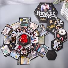 Hexagon Lovenote Exploding Gift Box Diy Gifts For Boyfriend Hexagon Box