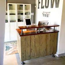 It's a project that you can do in a weekend with only a few power tools and little woodworking/diy experience. Flow Cycle Studio Reception Desk Lazy Guy Diy