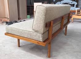 Sofa Minimalis Scandinavian Open Order Dimensi 150x80x70 Material Kayu Solid Rangka Finishing Natural Bisa Custo Furniture Sofa Home Decor