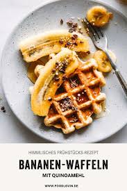 Eiweissreiche Bananen Quinoa Waffeln Rezept Lebensmittel Essen Rezepte Waffeln