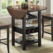 Ridgewood Counter Height Drop Leaf Dining Table With Storage Pub Table And Chairs Dining Table With Storage Kitchen Table Settings