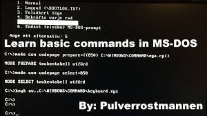 Learn Basic Commands In Ms Dos - Youtube