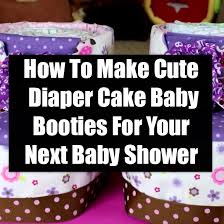How To Make Cute Diaper Cake Baby Booties For Your Next Baby Shower