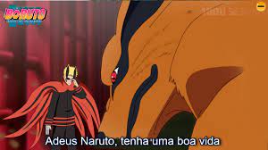 Naruto e kurama que é mais conhecida por raposa de nove caudas (foto: Kurama Morreu Naruto Perde A Raposa De 9 Caudas Boruto Capitulo 55 Youtube