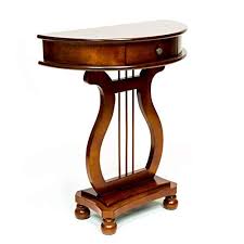 All Things Cedar Ly04 Half Moon Harp Table Console Table Styling Table Wooden Wine Rack