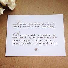 5 X Wedding Poem Cards For Invitations Money Cash Gift Honeymoon Wedding Gift Cards Wedding Gift Poem Wedding Poems