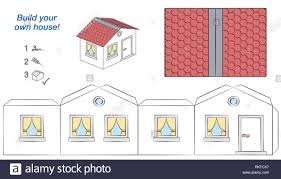 Hüte aus papier, das war ein fantastisches buch. Haus Papier Modell Einfache Vorlage Comic Haus Mit Weissen Wanden Und Roten Dach Ausschneiden Falten Und Kleben Abbildung Auf Weissen Hintergrund Stockfotografie Alamy