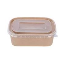 Square Kraft Paper Bowls with Lids