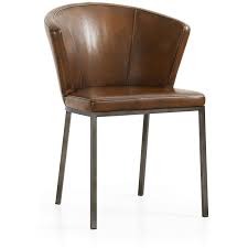 Eat comfortably from a curved dining chair. Retro Curved Back Faux Leather Dining Chair Annie Mo S