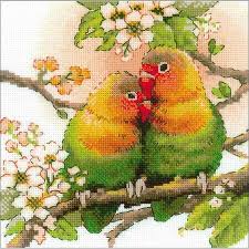 Birds in love cross stitch, birds cross stitch, love cross stitch, valentine cross stitch, valentines cross stitch, subversive cross stitch _____ # please be aware that this is a pdf cross stitch pattern only, not a finished product. Riolis Lovebirds Valentine S Cross Stitch Kit 123stitch