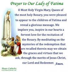 Image result for prayer of Fatima