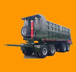 Customized Draw Bar Trailer Tipper (4 Axles 24-27Cbm Double ...