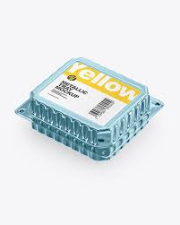Salmon in plastic tray container with cellophane cover. Metallic Food Tray Mockup In Tray Platter Mockups On Yellow Images Object Mockups