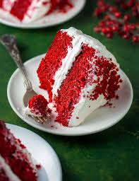 Red velvet cake is a traditional cake made with red cherry flavor. Red Velvet Cake With Cream Cheese Frosting Baker By Nature