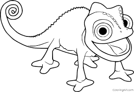 Our fun looking chameleon is here! Happy Chameleon Coloring Page Coloringall
