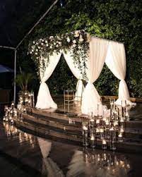 Jan 08, 2021 · this canopy of twinkle lights floods into an elegant wall of diaphanous fabric, highlighting the matching tablescapes. 450 Canopy Ideas Wedding Decorations Wedding Wedding Stage