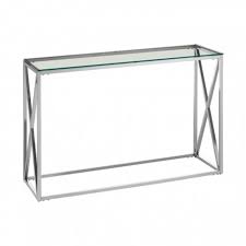 48″ x 16″ x 32″ 60″ x 16″ x 32″ 78″ x 16″ x 32″ $1,250.00. Chrome X Frame Console Table
