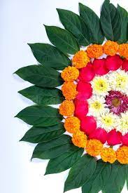 Marigold Flower Rangoli Design For Diwali Festival Indian Festival Flower Deco Aff Rangoli Design Flower Rangoli Flower Decorations Rangoli Designs