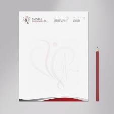 Christmas and new year lettering and wolf dog fox coyote jackal head logo design vector. Create A Professional Letterhead For A Cardiology Practice Stationery Contest Professional Letterhead Letterhead Company Letterhead Template
