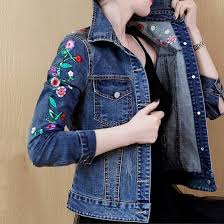 Design your custom embroidered jackets, embroidered denim jackets, embroidered leather jackets, embroidered bomber jackets design your own custom embroidered bomber jacket. Buy Embroidered Denim Jacket Female Short Jacket Wj 32bl Businessarcade Com