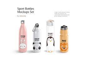 Download Sport Bottles Mockups Set In Packaging Mockups On Yellow Images Creative Store