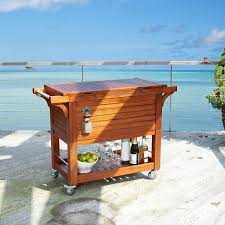 Tommy Bahama 100 Quart Wood Rolling Cooler In 2020 Outdoor Living Patio Rolling Cooler Wood Cooler