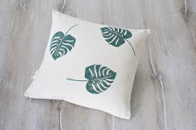 Replacement couch cushions can transform your living experience by providing renewed comfort, the perfect style to fit your decor and lasting performance. Organic Sofa Cushions With Monstera Motif Made Of 100 Organic Cotton Hand Printed By Luscinia