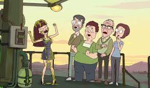 At the end of Rest and Ricklaxation, does Stacy scream 
