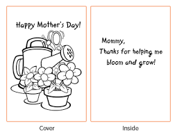 All you have to do is print out the file on cardstock, cut out the pieces, and glue them together. Free Printable Mother S Day Cards For Coloring Mommies With Cents