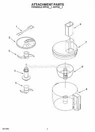 We also have installation guides, diagrams and manuals to help you along the way! Kitchenaid Food Processor Kfp720wh1 Ereplacementparts Com