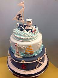 Little Sailor Baby Boy Shower Cake Baby Shower Cakes Baby Shower Cakes For Boys Shower Cakes