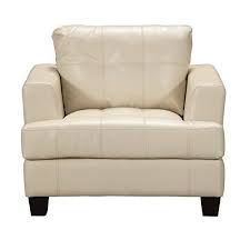Bowery Hill Leather Club Chair In Ivory Bonded Leather Chair Leather Chair Leather Club Chairs