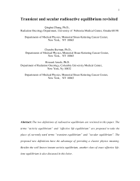 Physician cover letter examples for all medical field jobs you save lives, help people live better, and solve medical problems like georges mathé. Pdf Transient And Secular Radioactive Equilibrium Revisited Qinghui Zhang Academia Edu