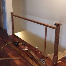 Contractors install the stair railing and balusters, and carpenter bob ryley describes the techniques, and the various checks and balances, used to make sure how to install iron baluster. How To Install Railing Over A Stair Opening Ez Hang Door