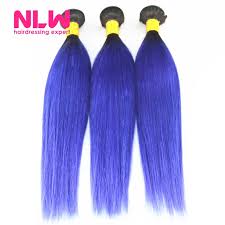 Sew in extensions are available in straight or wavy bundles. Shop N L W 10a Brazilian Virgin Human Hair 3 Bundles Silk Straight Hair Extensions Ombre T1b Dark Blue Hair Color Online From Best Bundle Hair On Jd Com Global Site Joybuy Com